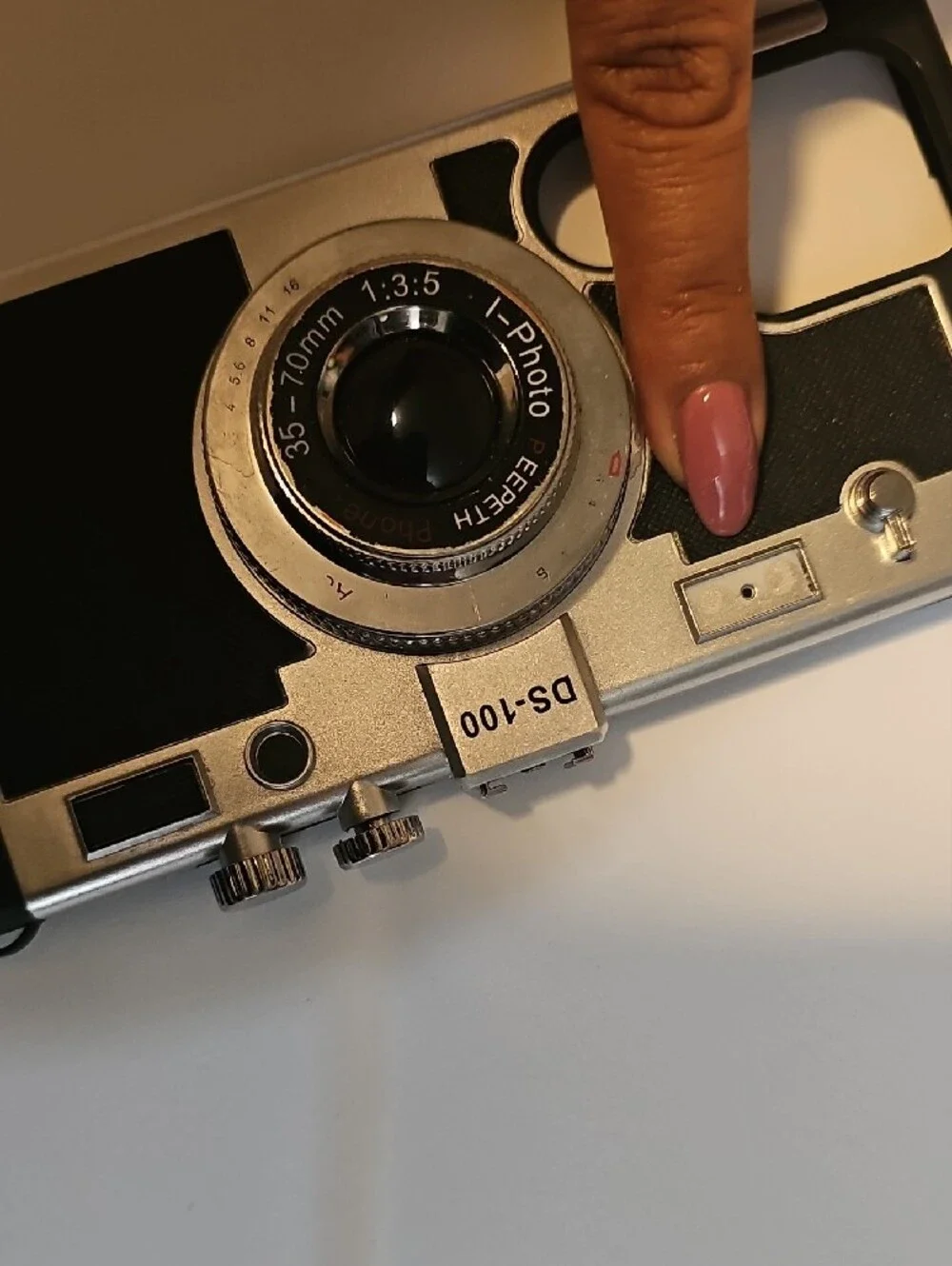 Retro Camera Phone Case with Black Accents